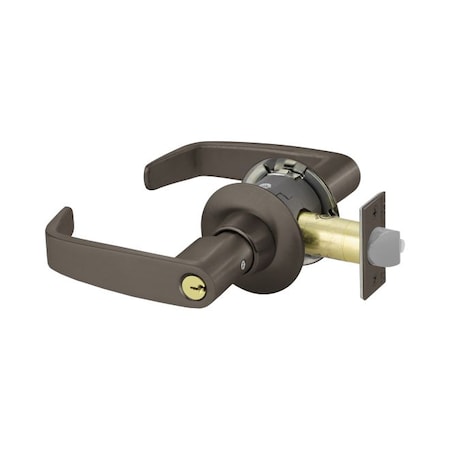 Sargent Storeroom Closet Tubular Bored Lock Grade 1 with L Lever and B Rose with ASA Strike and LA Keyway Oi 2811G04BL10B
